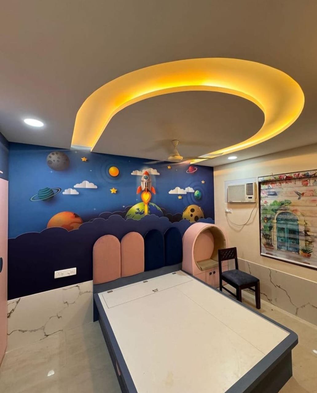 Twin kids bedroom after design by GN Interiors